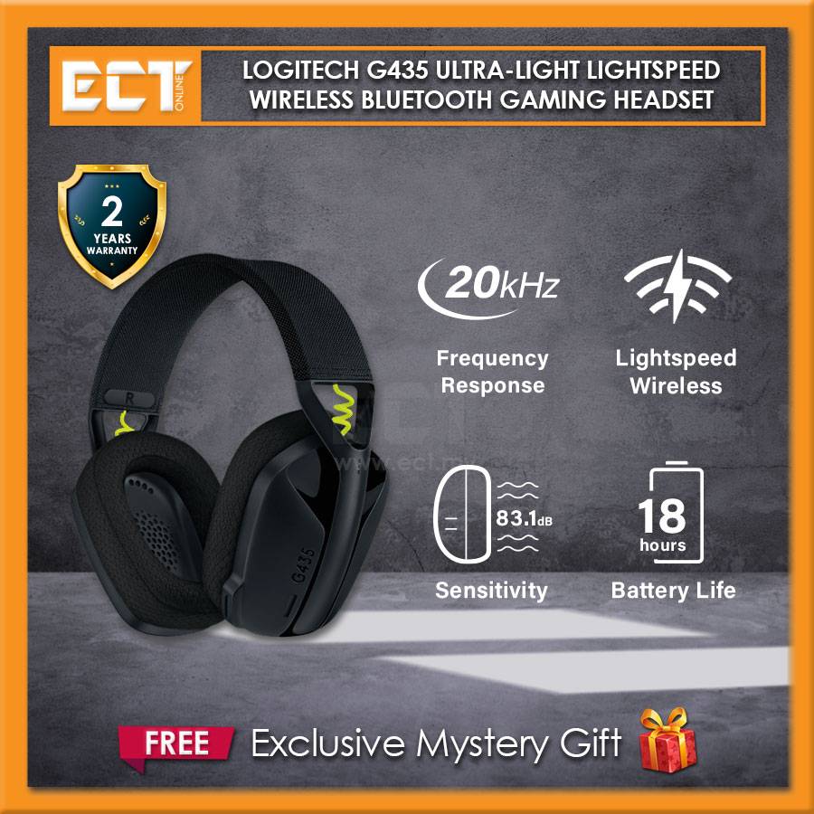 Logitech G435 Ultralight Lightspeed Wireless Bluetooth Gaming Headset ...