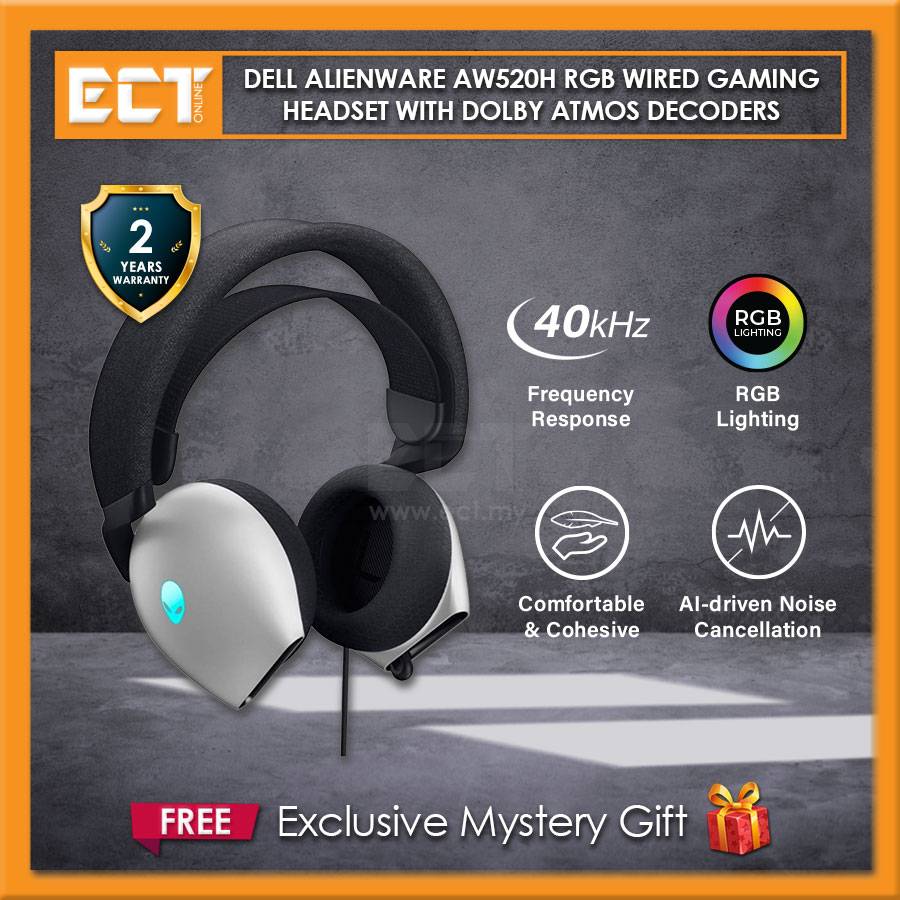 Dell Alienware AW520H RGB Wired Gaming Headset with Dolby Atmos